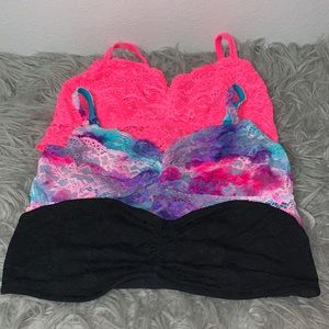 Victoria’s Secret PINK lace bralettes